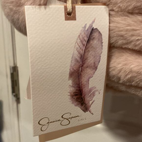 BNWT JESSICA SIMPSON Furry Pink Large Backpack
